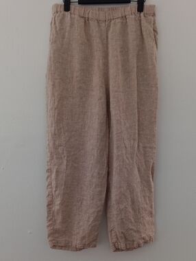Flax Relaxed Pull On  Linen Pants #3521